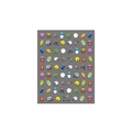 Autocollants ongles DP-176F motifs dessins animés mouton et carotte sur fond gris - Éléments de Ferme Relief 3D Nouveau (DP-176F)