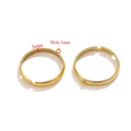3mm gold stainless steel open ring base with 1mm hole for DIY jewelry making, 2 pieces - Style B (Width 3mm/Hole 1mm) / Gold