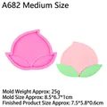 Moule en silicone pêche rose A682 pour décoration de gâteaux et chocolats DIY - 5# Rose - Moyen (A682)