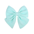 Light blue chiffon bow hair clip with textured fabric on a clean white background - Light Water Blue (31)