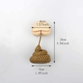 Funny silicone poop tea infuser with dimensions of 10cm height and 5cm width - Funny Poo Shape