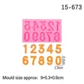 Stampo in silicone rosa per numeri 0-9 decorazioni per torte in fondente e cioccolato - Numeri / Rosa