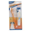 70g pet dental kit with vanilla toothpaste, double-headed brush and finger brush - 93320: Vanilla Flavor Single Finger Brush Toothpaste Set