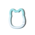 Cat head shape spring ring clasp with mint green to white gradient finish - Gradient Emerald Green