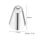 Star shaped stainless steel piping tip nozzle with 17.7mm base for cake decorating - Design No.11