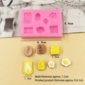 Mini molde de silicona para croissants y huevos con medidas detalladas para repostería - 3530-Rosa