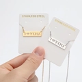 18K gold and silver stainless steel necklaces featuring I LOVE YOU heart pendants - ILOVEYOU Letter Decorations
