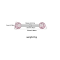Pink spotted barbell tongue ring with 5mm beads and 14mm stainless steel shaft length - Pink Spotted Ball Style (24071003-1)