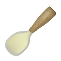 Paletta per riso in silicone antiaderente con manico in legno naturale bianco crema - Manico in Legno Bianco Traslucido