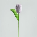 Handmade crochet lavender tulip flower bouquet for home decoration and holiday gifts - Light Purple Closed Tulip