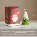 Christmas tree scented candle in forest moss green gradient with festive gift box - Style 4 Olive Green - Forest Moss