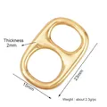 Golden metal soda pull tab charm connector for DIY jewelry bracelets and necklaces - Soda Can Tab / Milky White