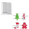 Gedetailleerde afmetingen van de kerst siliconen mal voor hangers van hars en kerstversiering - Kerstmis Combinatie Label 04 (D5761-4)