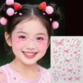 Self-adhesive butterfly wings pink face jewels and sparkling rhinestones for makeup - Pink Butterfly Wing Style