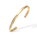 Minimalistisches 18K vergoldetes geometrisches Armband mit Mobius-Windung-Design - Gold