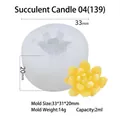 Stampo in silicone succulenta 3D per candele fai da te, misure 33x31x20mm, capacità 2ml - Candela succulenta 04 (139)