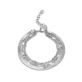 Dreilagiges silbernes Armbandset mit Schlangen-, Figaro- und Rundgliederketten - Silber Dreilagige Figaro-Kette (DZ-376)
