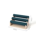 3-tier dark green velvet and bamboo jewelry display stand for bracelets and watches - 30cm/3-Tier / Dark Green