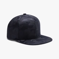 Black and dark grey camouflage snapback baseball cap with breathable mesh texture - Navy Blue Camouflage