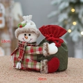 Weihnachtlicher Plüsch Schneemann Geschenktasche für Süßigkeiten Party Deko 18x20 cm - Schneemann-Stil (T2220009B)