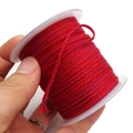 Three-strand twisted red and purple mixed cotton cord on spool for DIY jewelry making - Approx. 2.0mm / Red and Purple