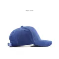 Classic royal blue corduroy baseball cap with adjustable metal strap and ribbed texture - Adjustable / Royal Blue
