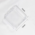 Boîte de rangement transparente 75x73mm pour faux ongles avec crochet mural - Transparent
