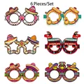 Lot de 6 lunettes de fête mexicaines colorées avec motifs sombrero, guitare et pinata - Lunettes en Papier Festival Mexicain Style B