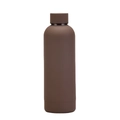 Minimalist matte brown double-layer vacuum insulated stainless steel water bottle - 500ml / Dark Coffee