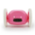 Pink cartoon rolling alarm clock with LED display and large mouth design for heavy sleepers - 13.5*8.5*8.5cm / Pink