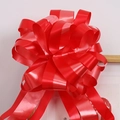 Large festive red decorative bow pull ribbon for wedding cars and gift wrapping - Red + Red 5Pcs/Pack