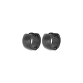Minimalist matte black titanium steel hoop earrings for men and women in pair - Minimalist Plain Huggie (KE109372-XY)