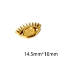 Goldener 18k Edelstahl Evil Eye Anhänger, Schmuckzubehör mit Maßen 14,5mm x 16mm - 14,5*16mm Augenform