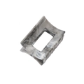 Pinza para el cabello cuadrada minimalista con patrón de mármol blanco y negro - 6.2CM Cuadrado-Gris