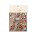 Japanese style Christmas theme nail art stickers featuring green trees and gold bells - Christmas Paradise Style (wy-14)
