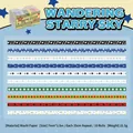 Set de 10 cintas washi con patrones de estrellas coloridas para decorar diarios DIY - Estrellas Errantes