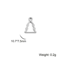 Silver stainless steel Christmas tree pendant with 10.7x7.5mm size and 0.2g weight - 10.7*7.5mm / Steel Color Fir Tree
