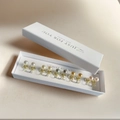 5-pair pearl clip-on earring set in gift box featuring white, beige, and pink tones - 5 Pairs Pearl Clip-ons (No Box)