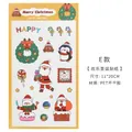 Christmas PET stickers set E featuring Santa and reindeer on 11x20cm waterproof sheets - Style E