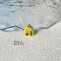 Dettaglio ciondolo elefante smaltato giallo 2g, 8x9mm per creazione gioielli fai da te - Elefante 8-45