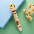 Cartoon tiger 10-in-1 multi-color ballpoint pen with cute lucky charms for students - Tiger - Fortune
