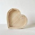 Creatieve hartvormige eikenhouten spaarpot met transparant paneel en schroeven - Hart