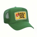 Gorra trucker verde con rejilla y parche floral vintage HAVE A NICE DAY - Talla única / Verde