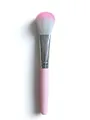 Pink makeup brush with soft pink-white gradient bristles and silver metal ferrule - Single Large Light Pink Brush / Light Pink