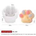 Große Katzenpfote Silikonform für DIY Basteln mit detaillierten Maßen und Modellbeispiel - 3 Zoll Katzenpfote (MC-250)