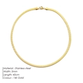 Minimalist 5mm flat snake chain necklace in 14k gold finish made of stainless steel - 5mm Gold 40cm (YX33109)