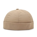Bonnet docker kaki respirant à séchage rapide avec perforations laser pour homme - Beige Foncé