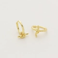 Elegante s925 Silber Knoten-Ohrringe mit hochwertigem Gold-Finish im minimalistischen Design - 925er Silber / Gold