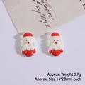 Cartoon Santa Claus resin flatback for DIY crafts, measures 14x20mm and weighs 0.7g - Santa Style 1