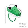 Cerchietto a forma di coccodrillo in peluche verde con denti bianchi per costumi - Fascia per Capelli Cocodrillo Verde Erba 3D / Verde Erba